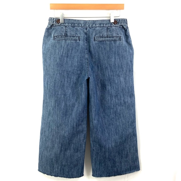 ♻️DONATED♻️DAISY FUENTES Size 10 Wide Cropped Leg Jeans A12 - Picture 4 of 7